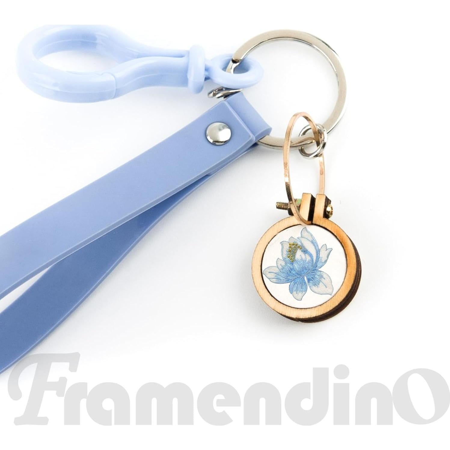 Framendino, 20 Pack Mini Embroidery Hoops Wood Round Cross Stitch for Frame Crafts Jewelry