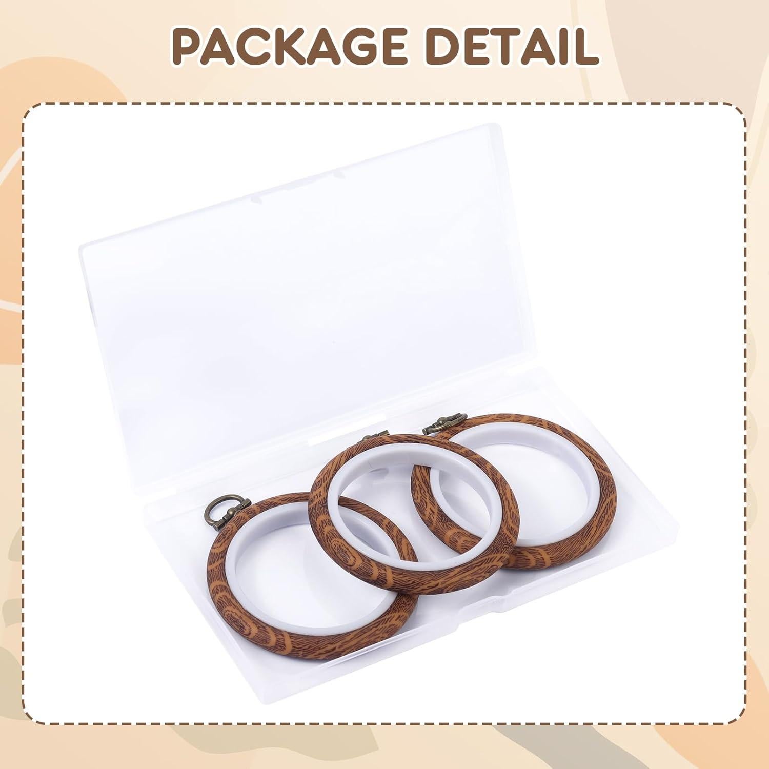 Juego de 15 Aros de Bordado de Madera 7.62cm Zuaooz