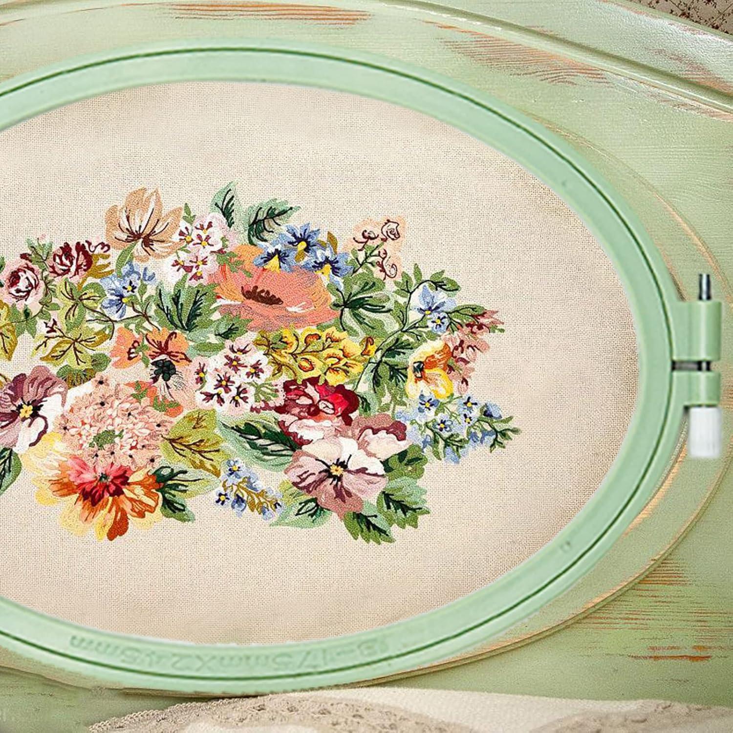 Aros de Bordado Ovalados LAMXD 3 Piezas Plástico Multicolor