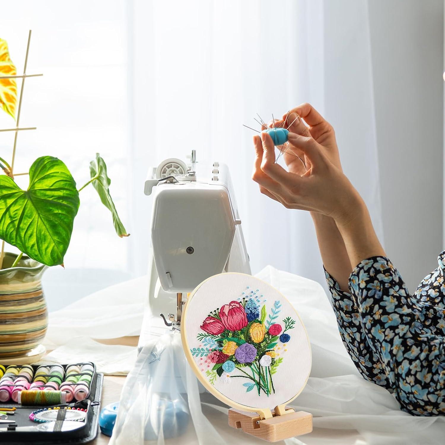 Soporte de Exhibición para Aros de Bordado Hiyoo - 4 PCS Madera