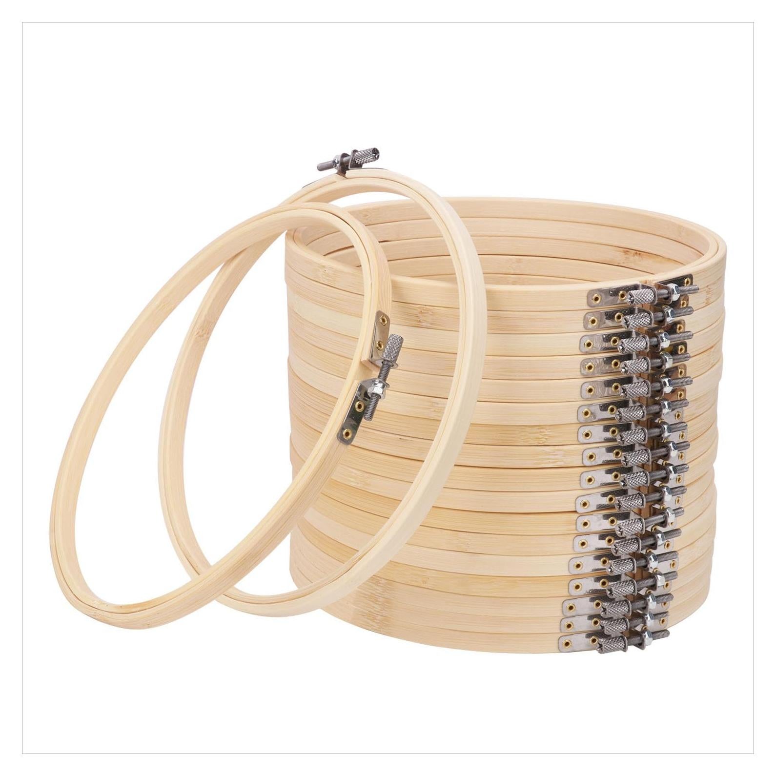 Aros de Bordado de Bambú kukmakri 18 PCS 25.4 cm Ecológicos