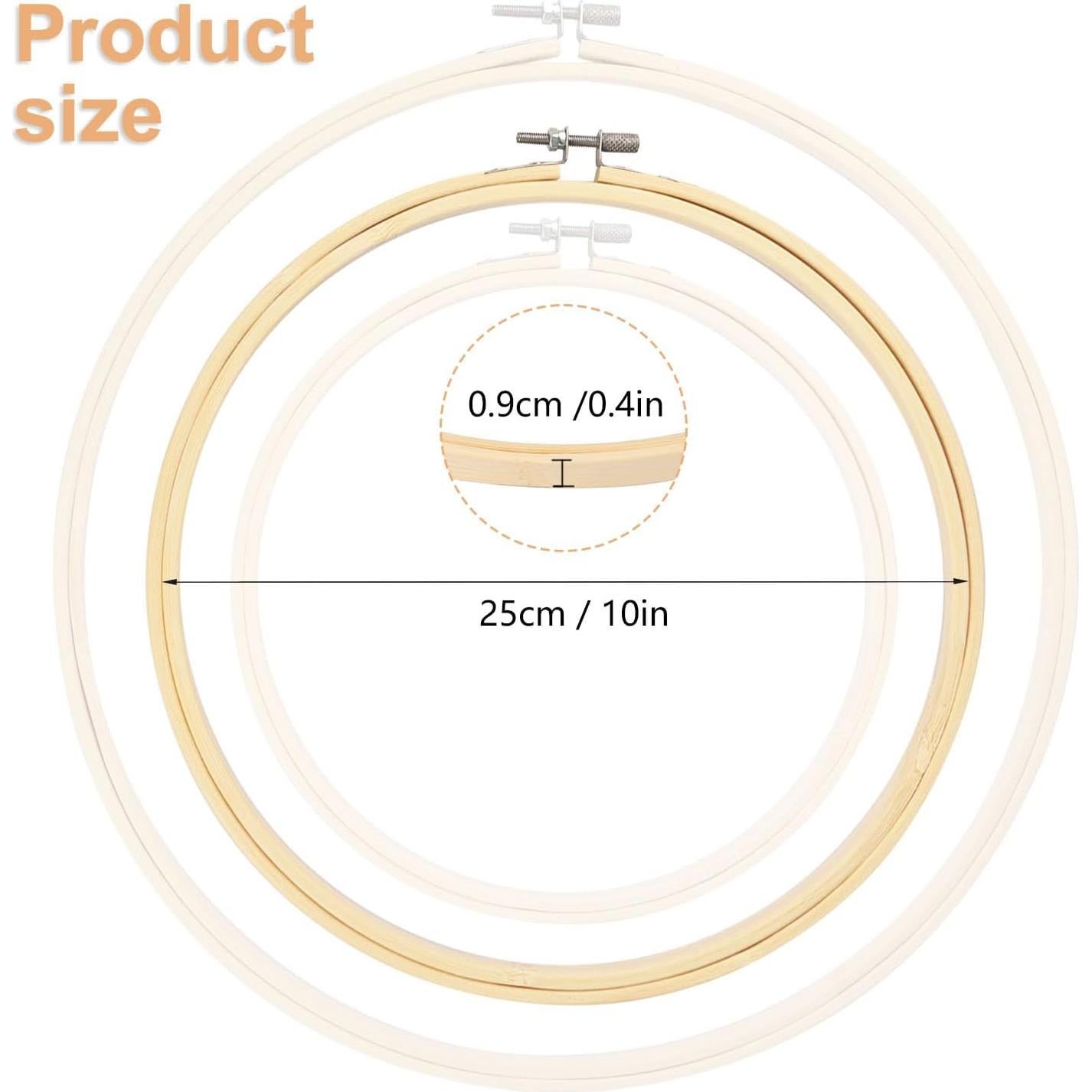 Aros de Bordado de Bambú kukmakri 18 PCS 25.4 cm Ecológicos
