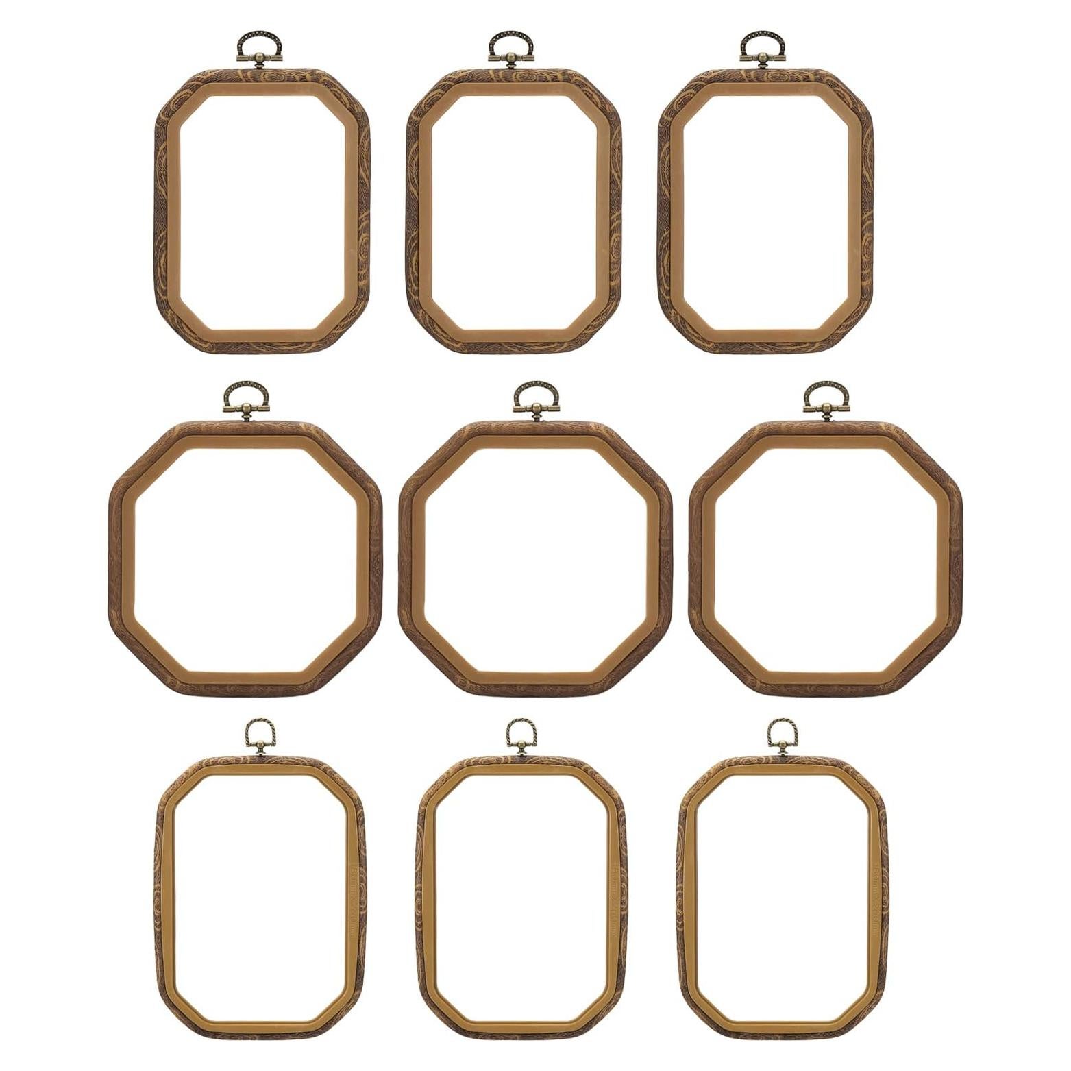 Set de 9 Aros de Bordado PATIKIL - 3 Tamaños, Plástico Goma