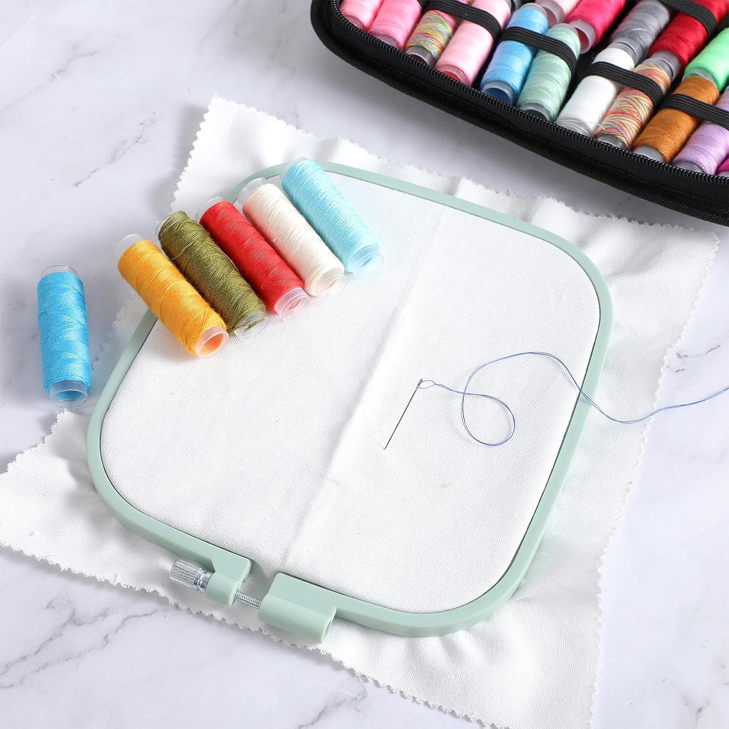 5 Aros de Bordado Cuadrados JOUTYFOR de Plástico ABS