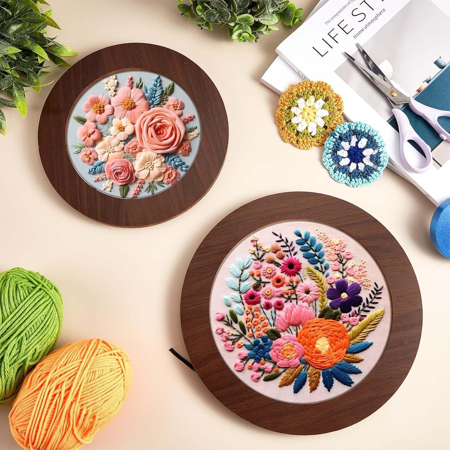 Set de 6 Marcos de Bordado de Madera Wenqik 15-25 cm