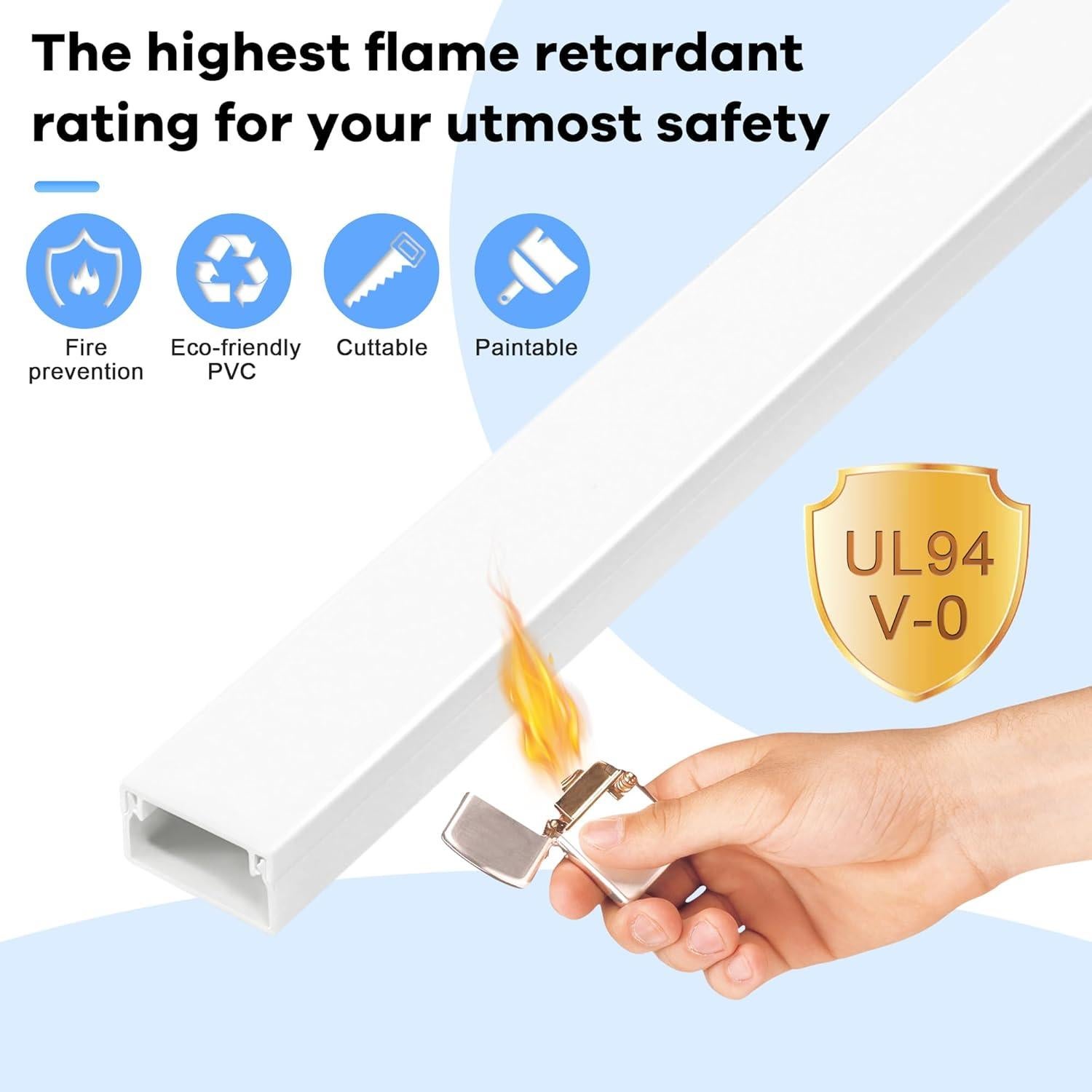 Kit de ocultación de cables ZhiYo 8 piezas 40cm blanco