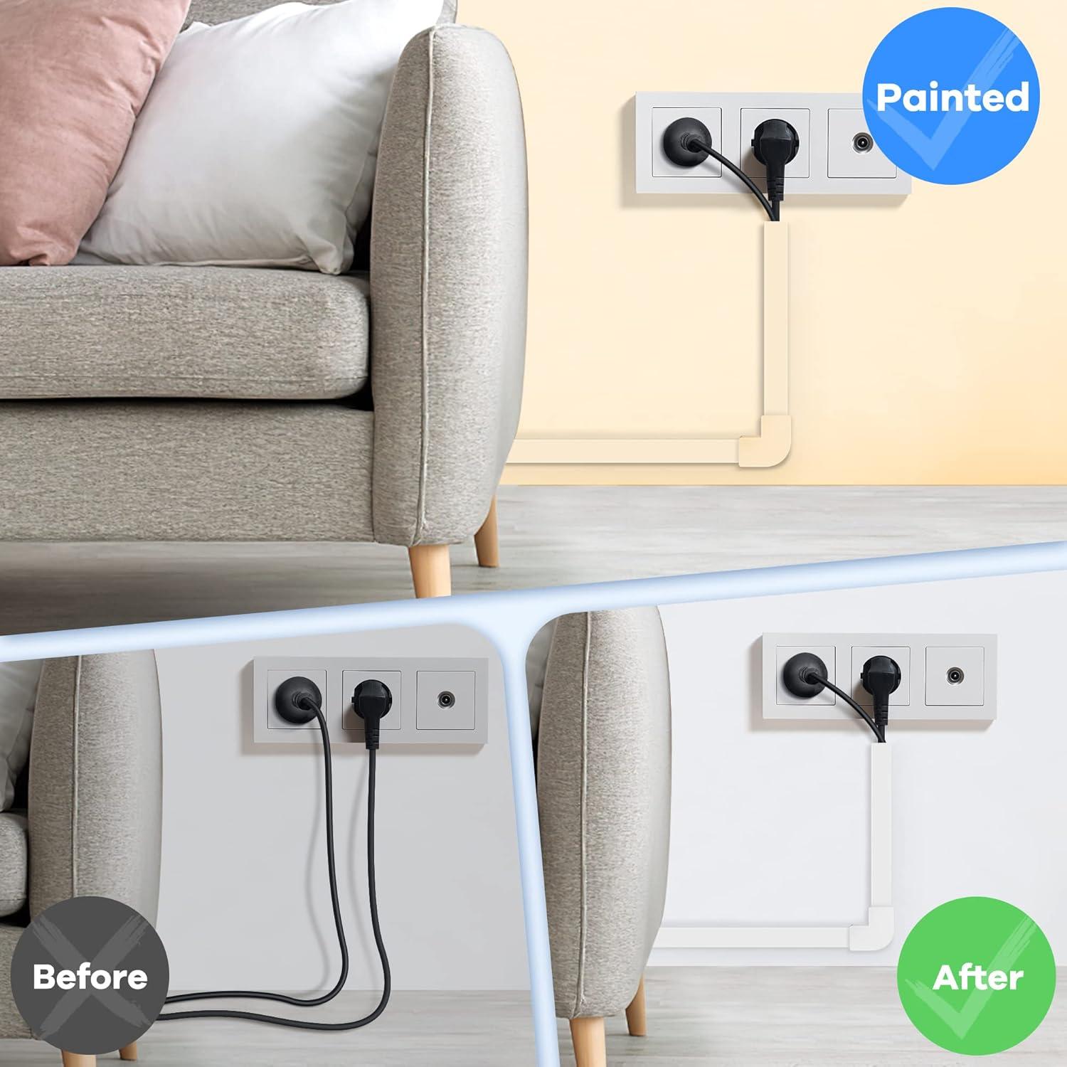 Kit de ocultación de cables ZhiYo 8 piezas 40cm blanco