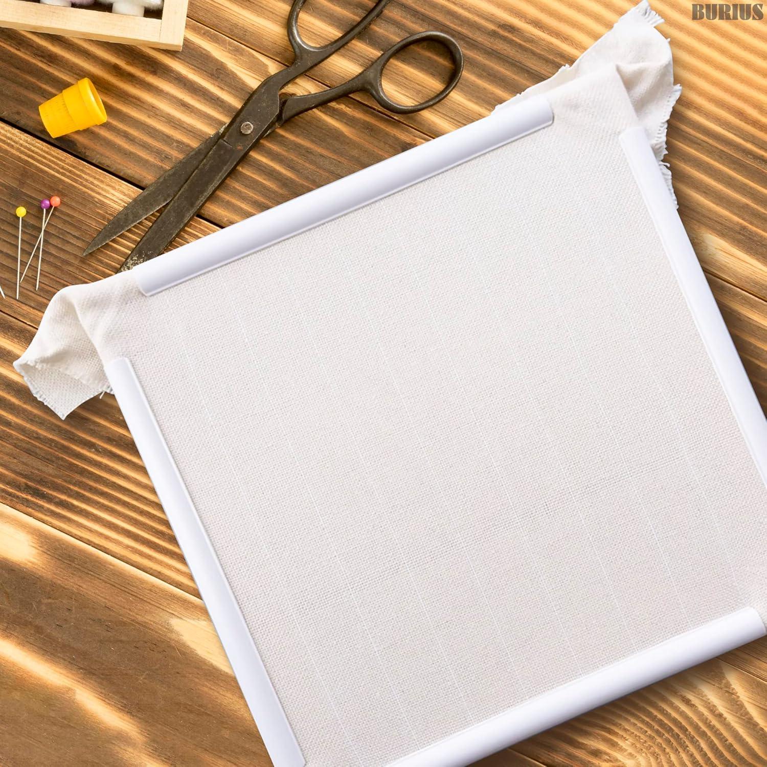 Aro de Bordado Cuadrado BURIUS 27.94 cm Blanco Reutilizable