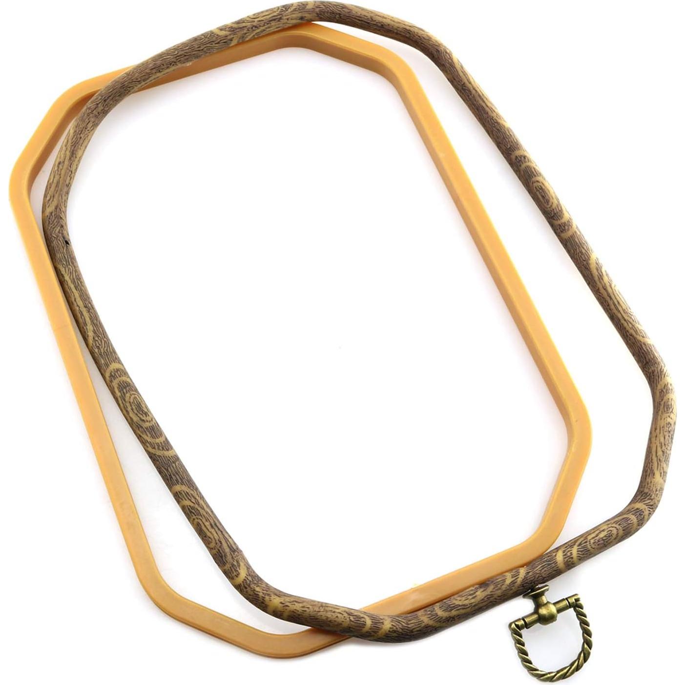 Aro de Bordado Rectangular Longdex 18x26cm Color Madera