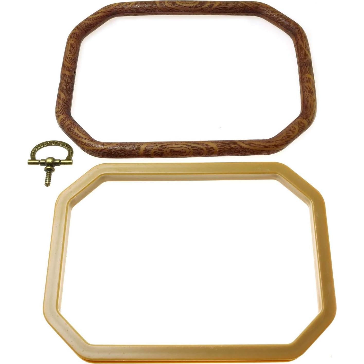 Aro de Bordado Rectangular Longdex 18x26cm Color Madera