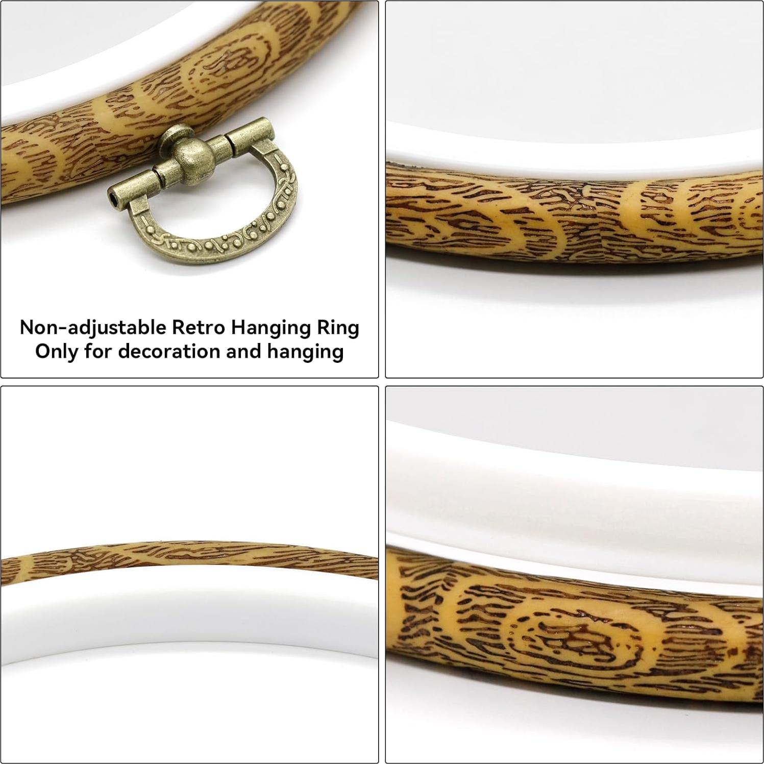 Aros de Bordado Faylapa 5 Pcs Redondos y Ovalados 10-19 cm