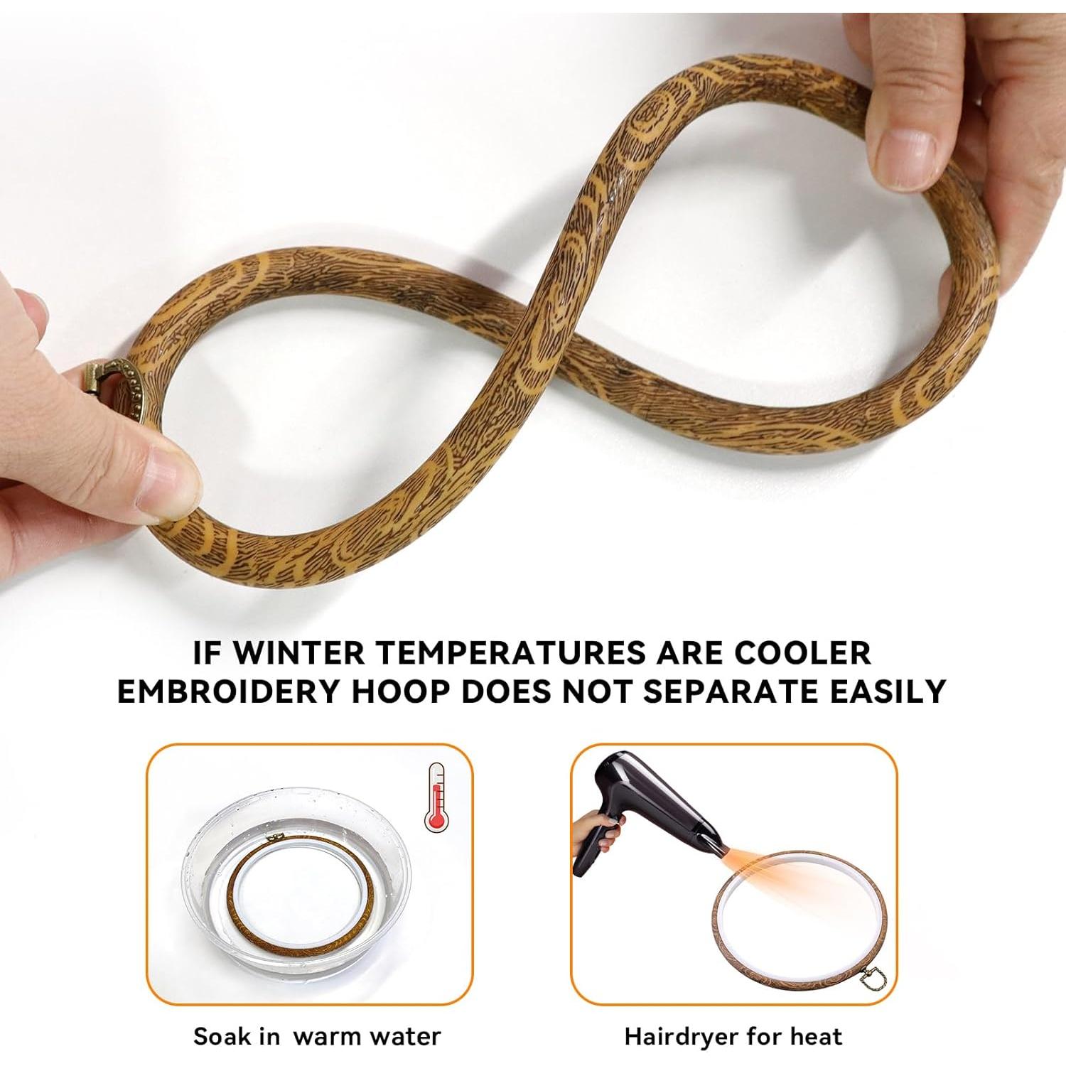 Aros de Bordado Faylapa 5 Pcs Redondos y Ovalados 10-19 cm