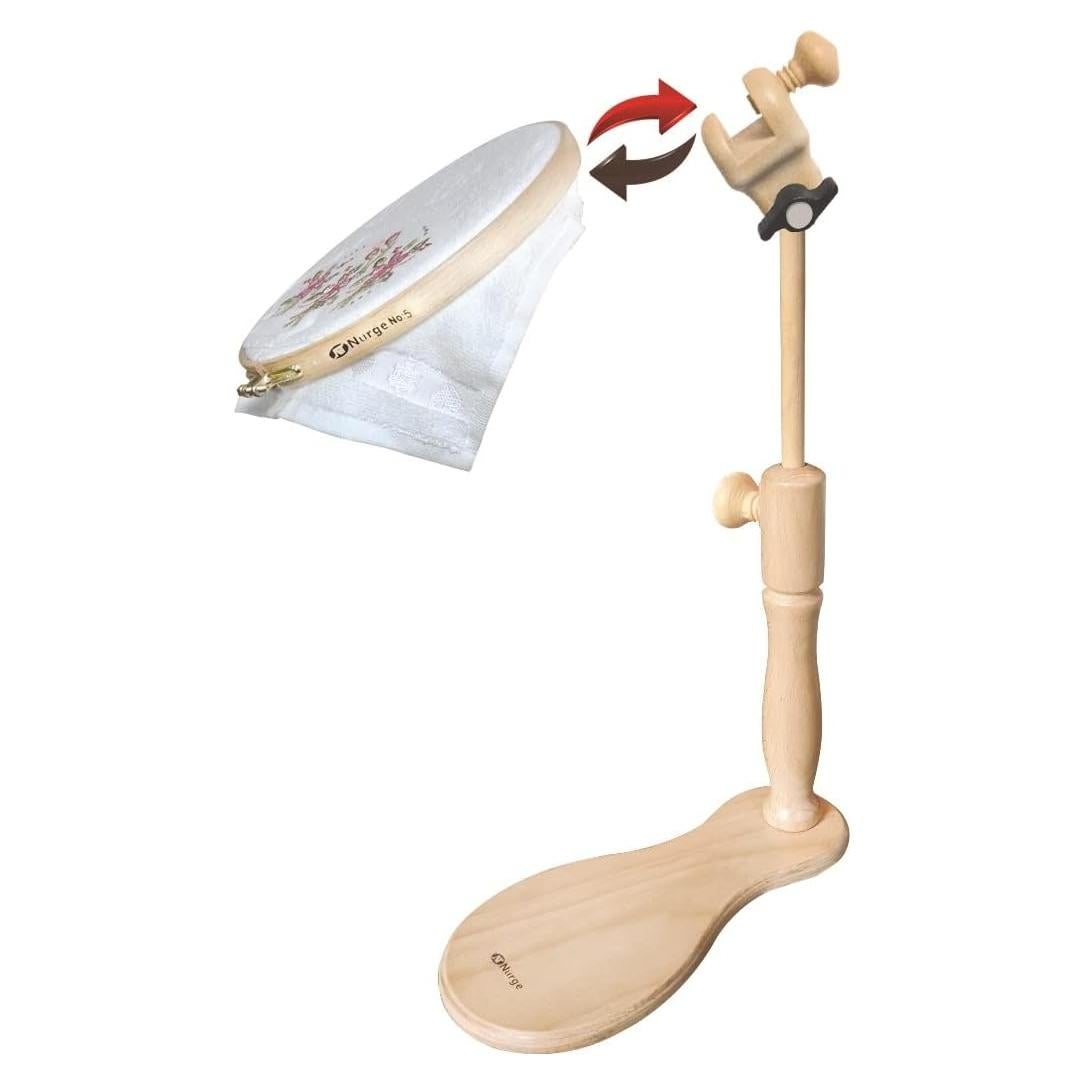 Soporte de Bordado Ajustable NURGE 190-1 Madera Natural