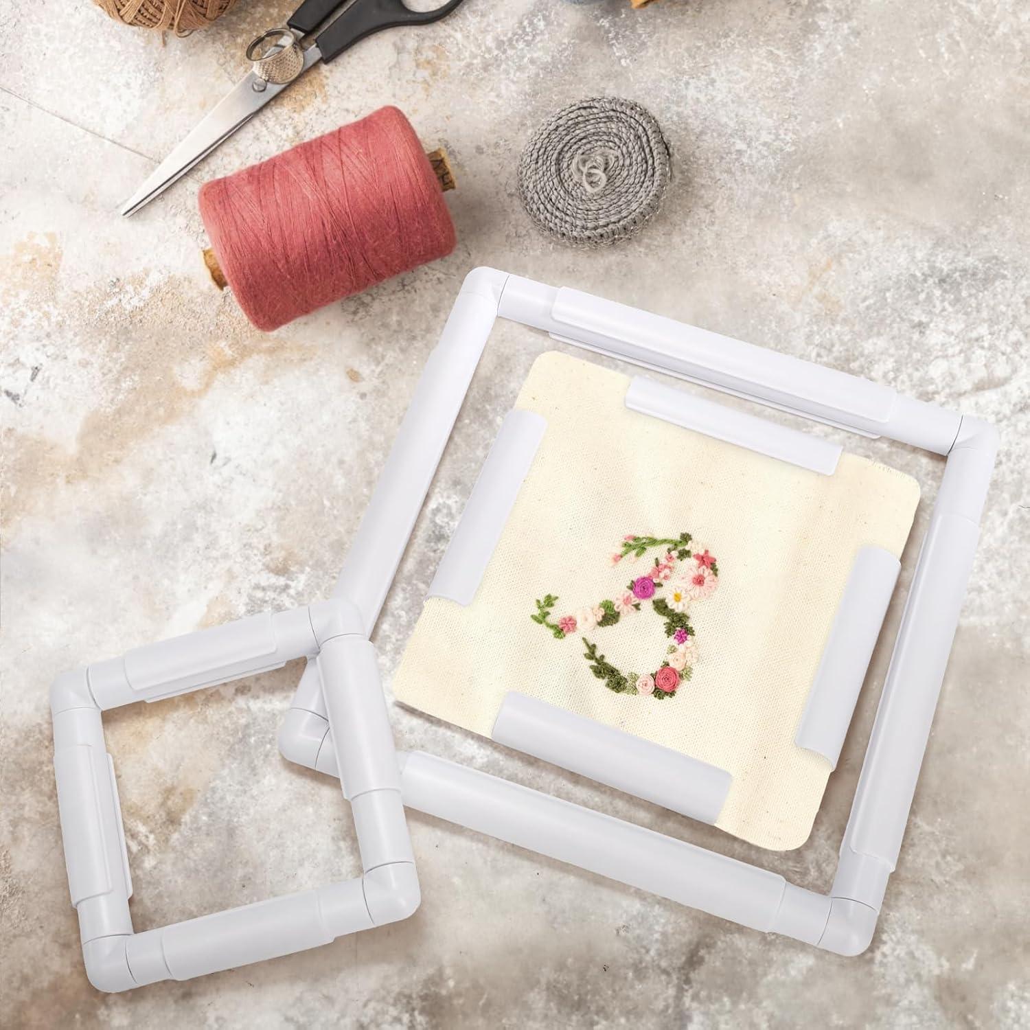 Paquete de 3 Aros de Bordado Cuadrados Tosnail 15-28 cm