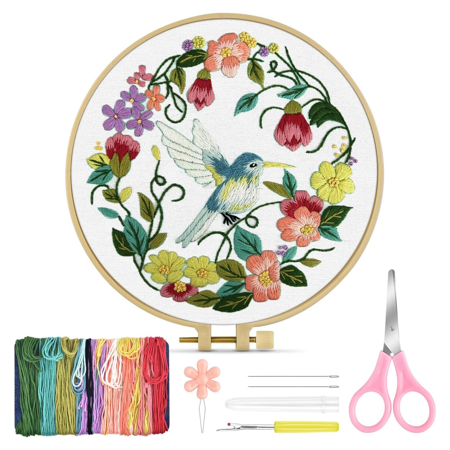 Kit de Bordado TINDTOP Colibrí para Principiantes Adultos