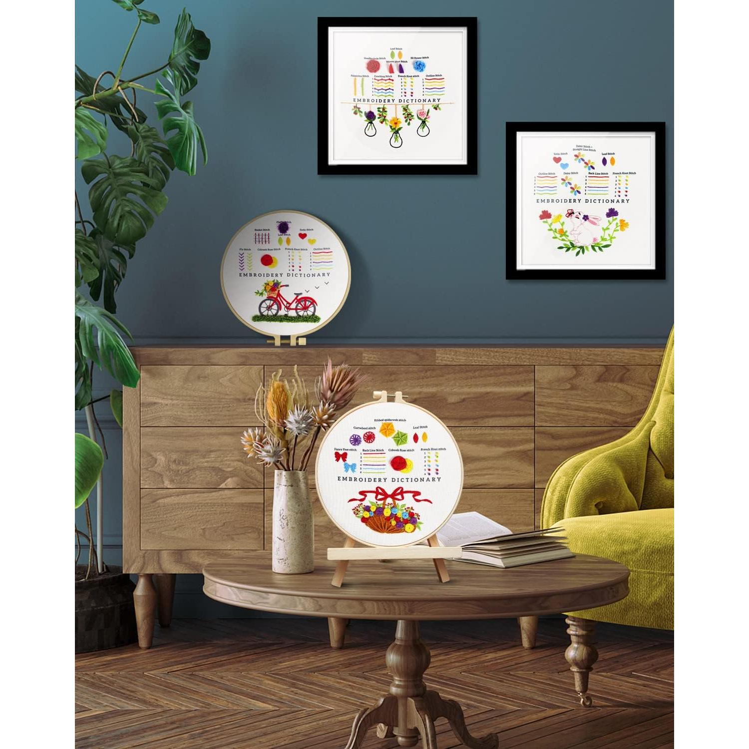 Kit de Bordado TINDTOP para Principiantes - Incluye Tela, Hilos y Agujas