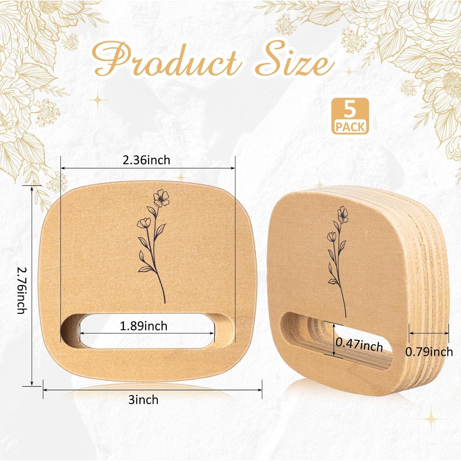 Soporte para Aro de Bordado Juexica 5 Pcs Madera 7.6x7 cm