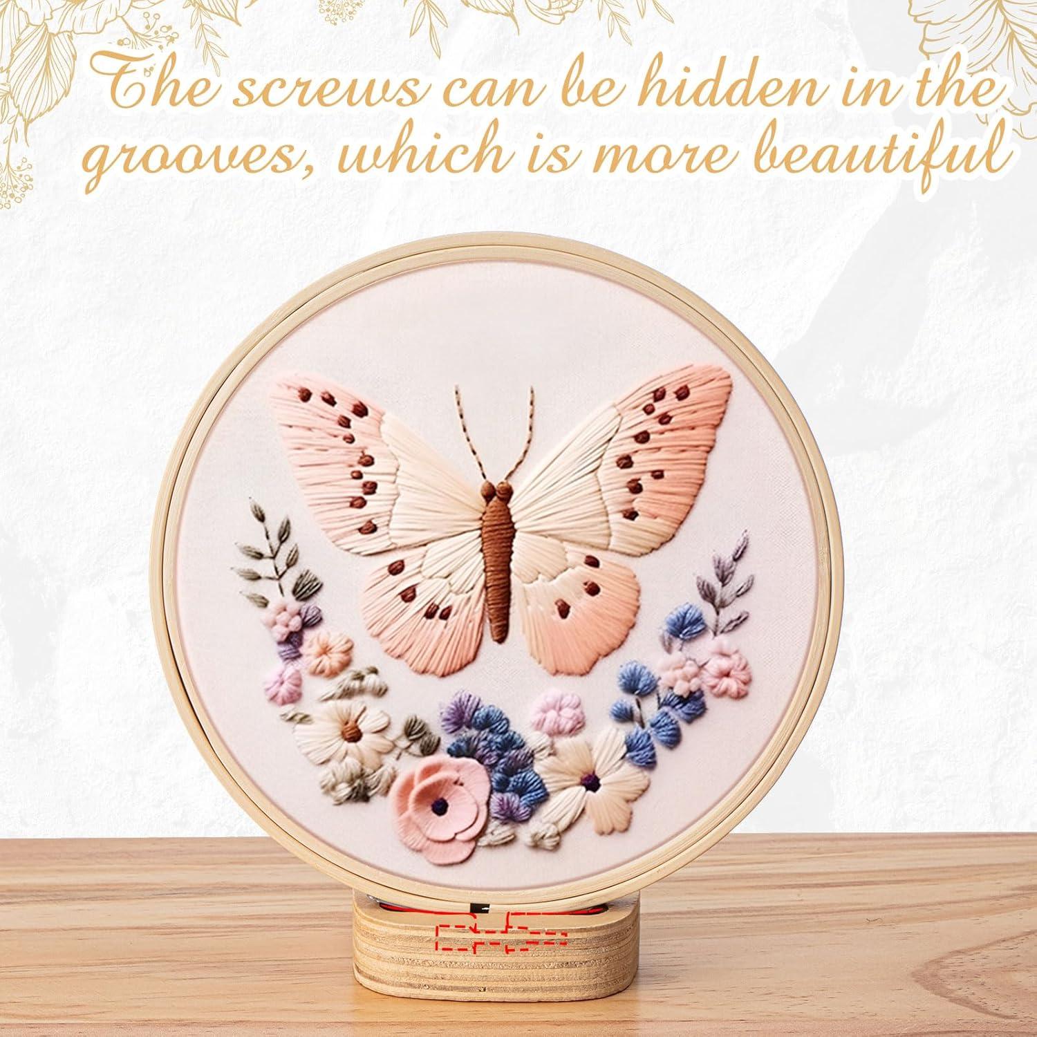 Soporte para Aro de Bordado Juexica 5 Pcs Madera 7.6x7 cm