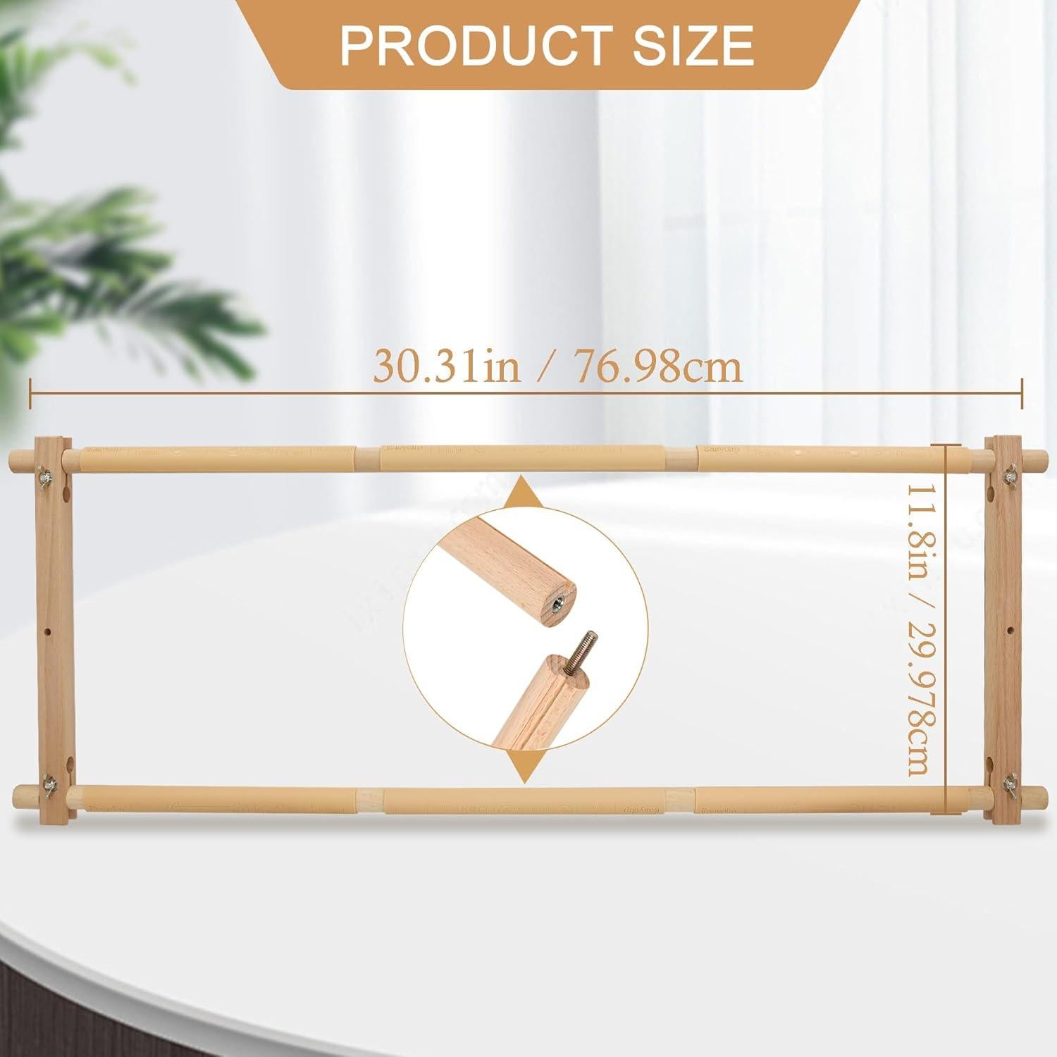 Marco de Bordado Desmontable Guofa 76.8x30cm Madera Natural