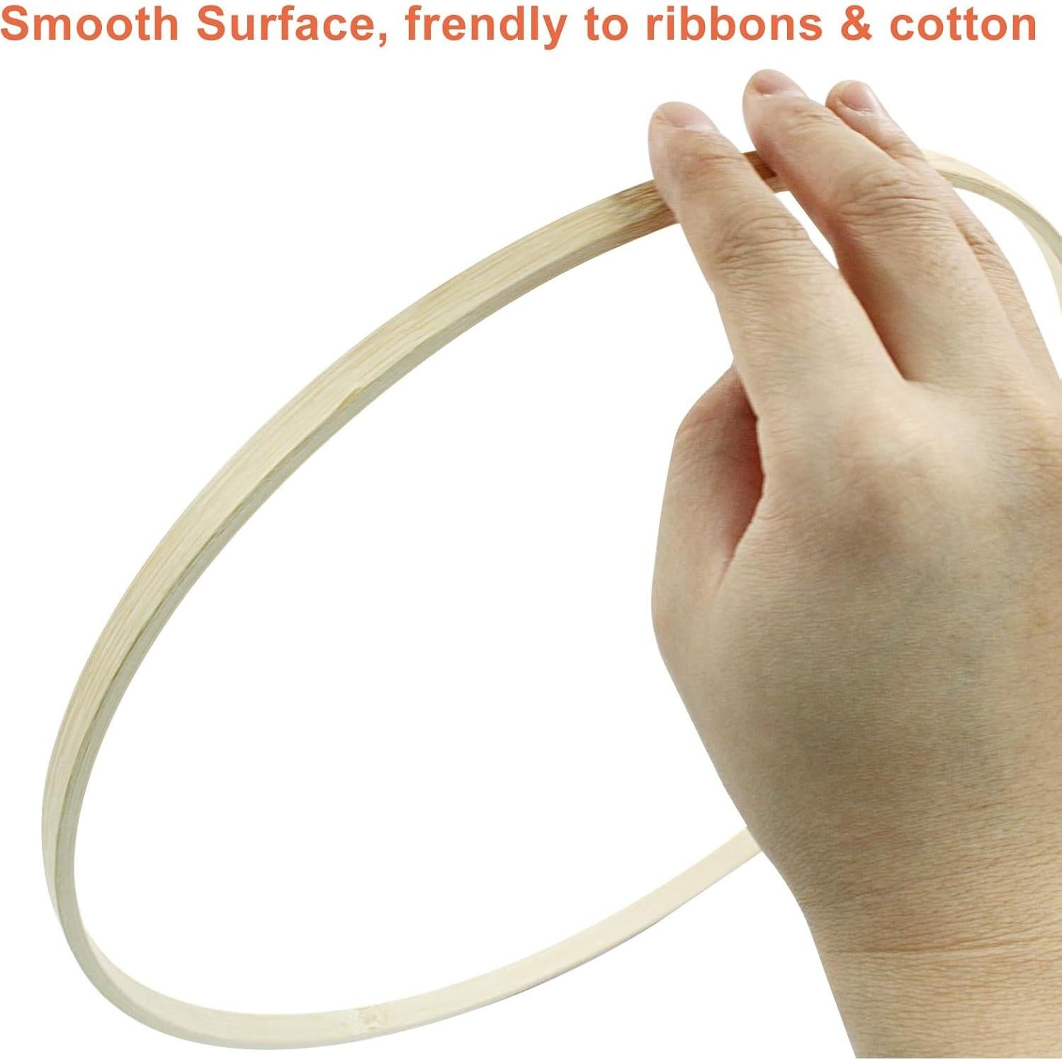 Hitefu 6 Aros Florales de Bambú 30 cm para Manualidades