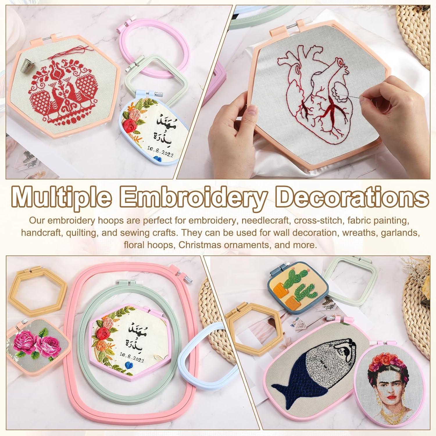 Aros de Bordado Rectangulares PATIKIL 18x26 cm Verde - 2 Piezas