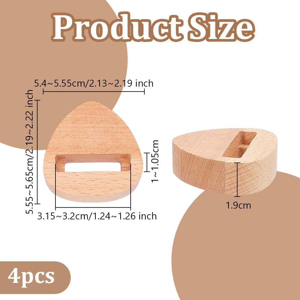 Soporte de Exhibición para Aros de Bordado OLYCRAFT 4 Piezas Madera