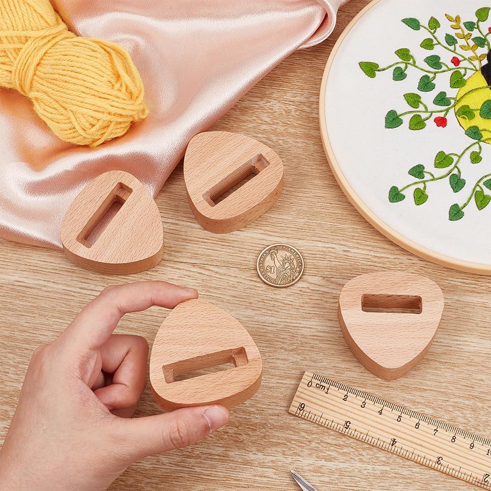 Soporte de Exhibición para Aros de Bordado OLYCRAFT 4 Piezas Madera