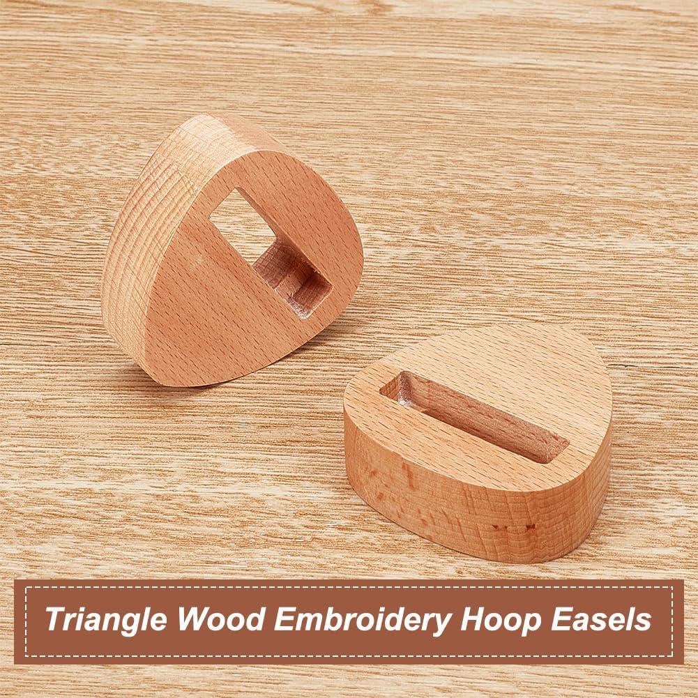 Soporte de Exhibición para Aros de Bordado OLYCRAFT 4 Piezas Madera