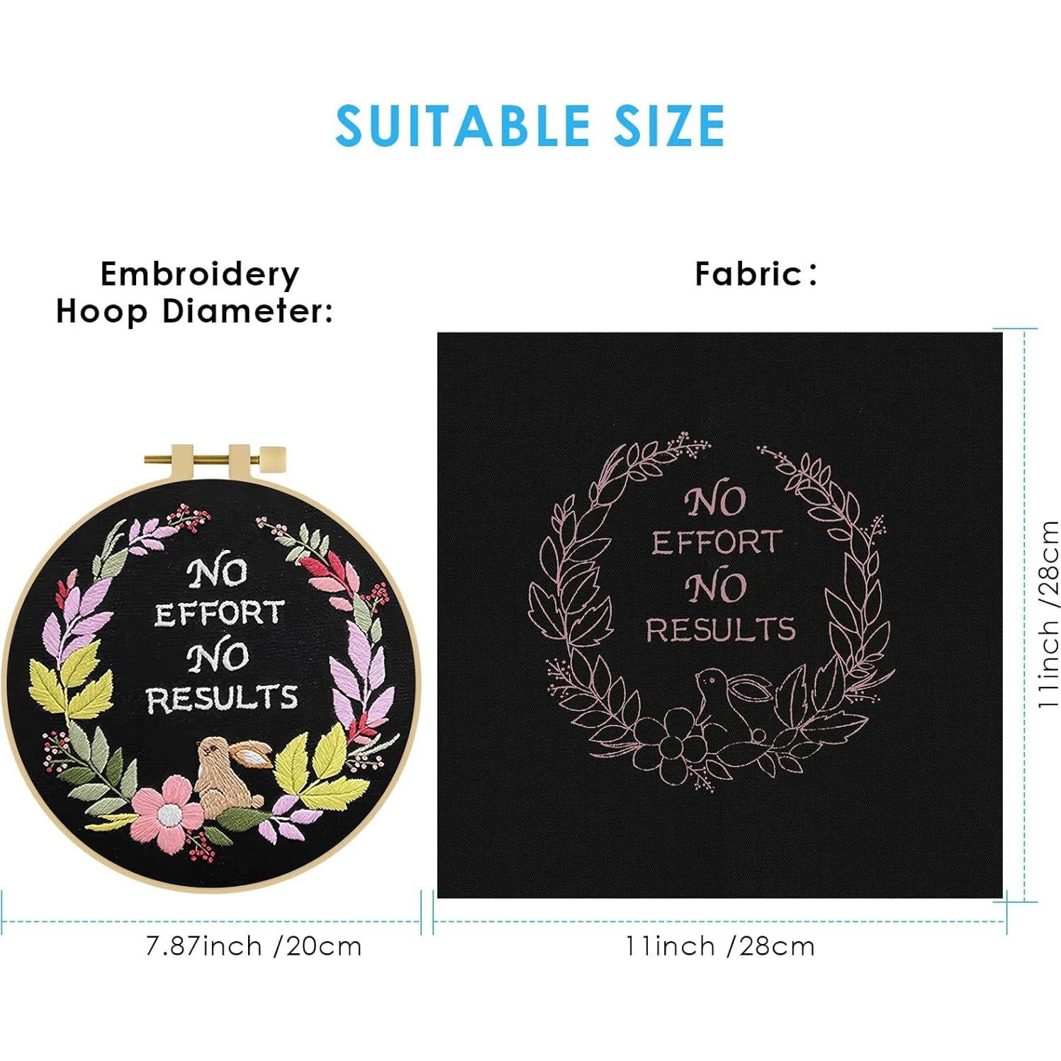 Kit de Bordado para Principiantes ERKOON con 5 Patrones y Herramientas