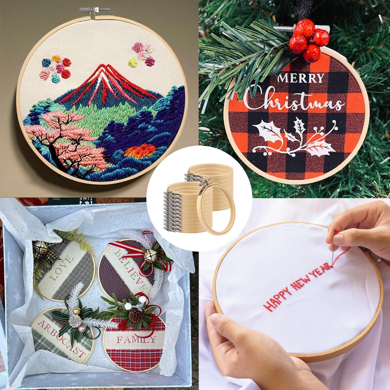 Juego de Aros de Bordado GNIEMCKIN 17 Piezas 30.48 cm