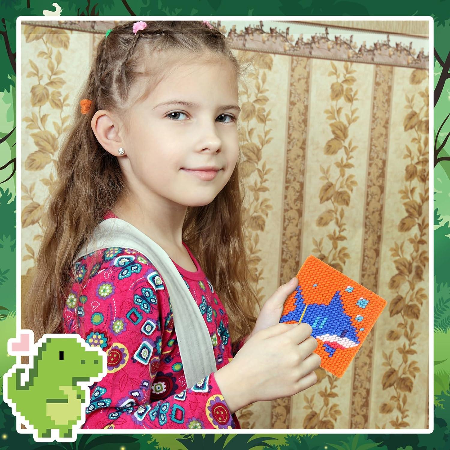 Kit de Punto de Cruz Pllieay para Niños 10 en 1 con Instrucciones