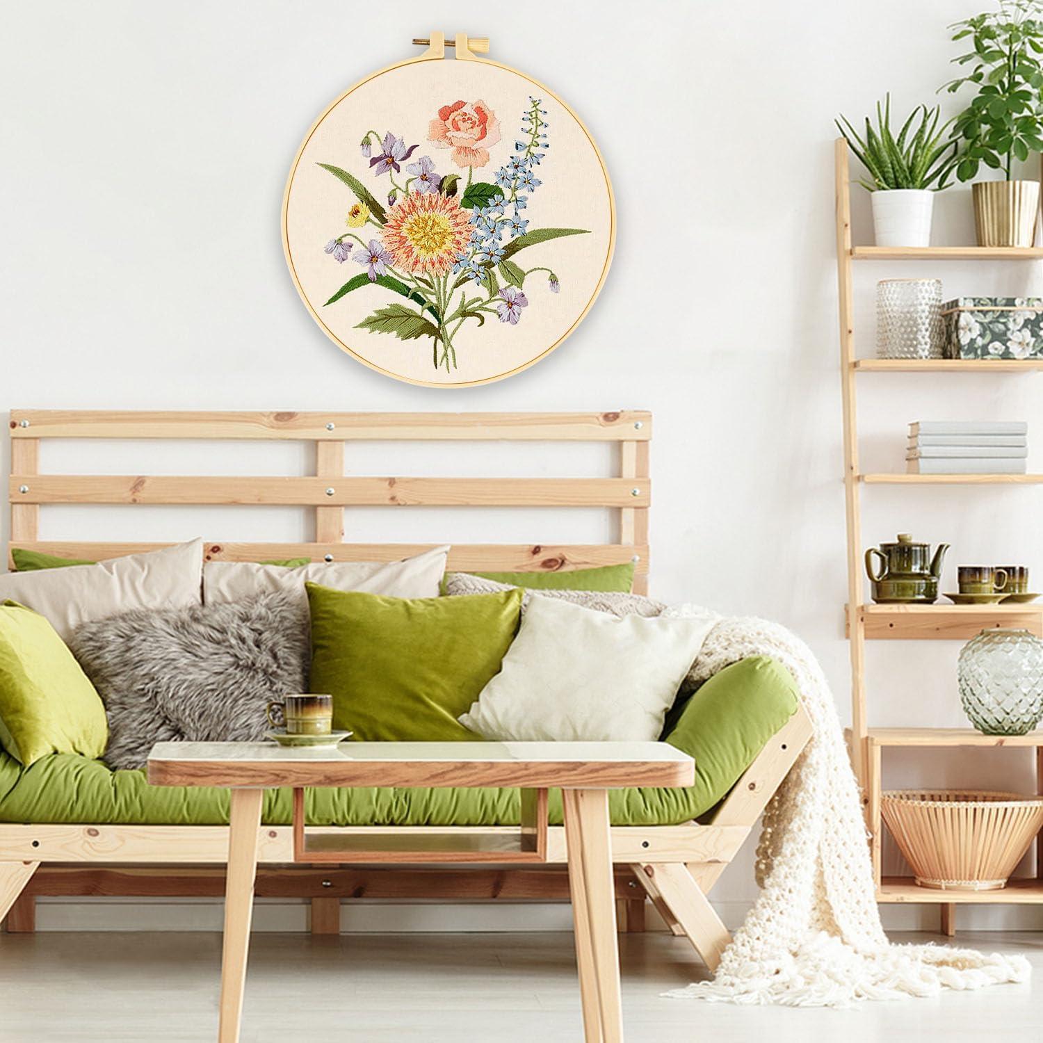 Kit de Bordado Floral MAMUNU para Principiantes - Manualidades DIY