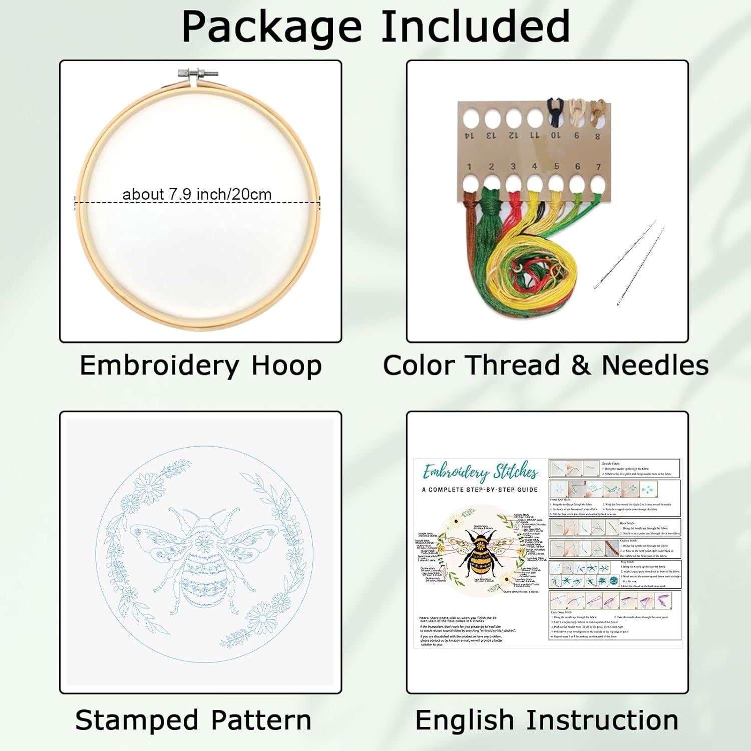 Kit de Bordado de Abejas Louise Maelys para Principiantes