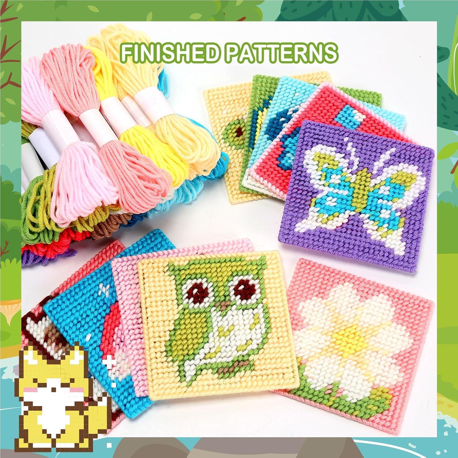 Kit de Bordado de Punto de Cruz Pllieay 10 en 1 para Niños