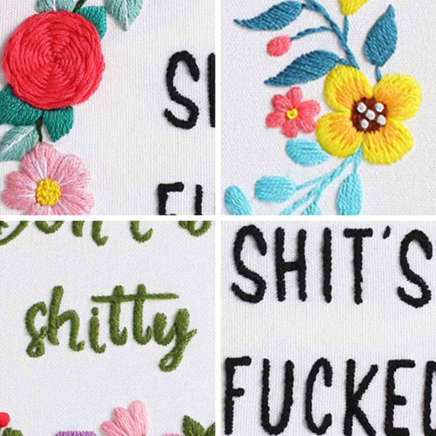 Kit de Bordado Louise Maelys 3 Piezas Floral para Adultos