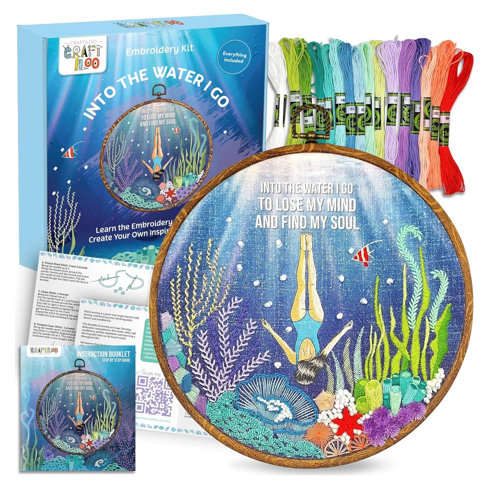 Kit de Bordado CRAFTILOO Into The Water para Principiantes
