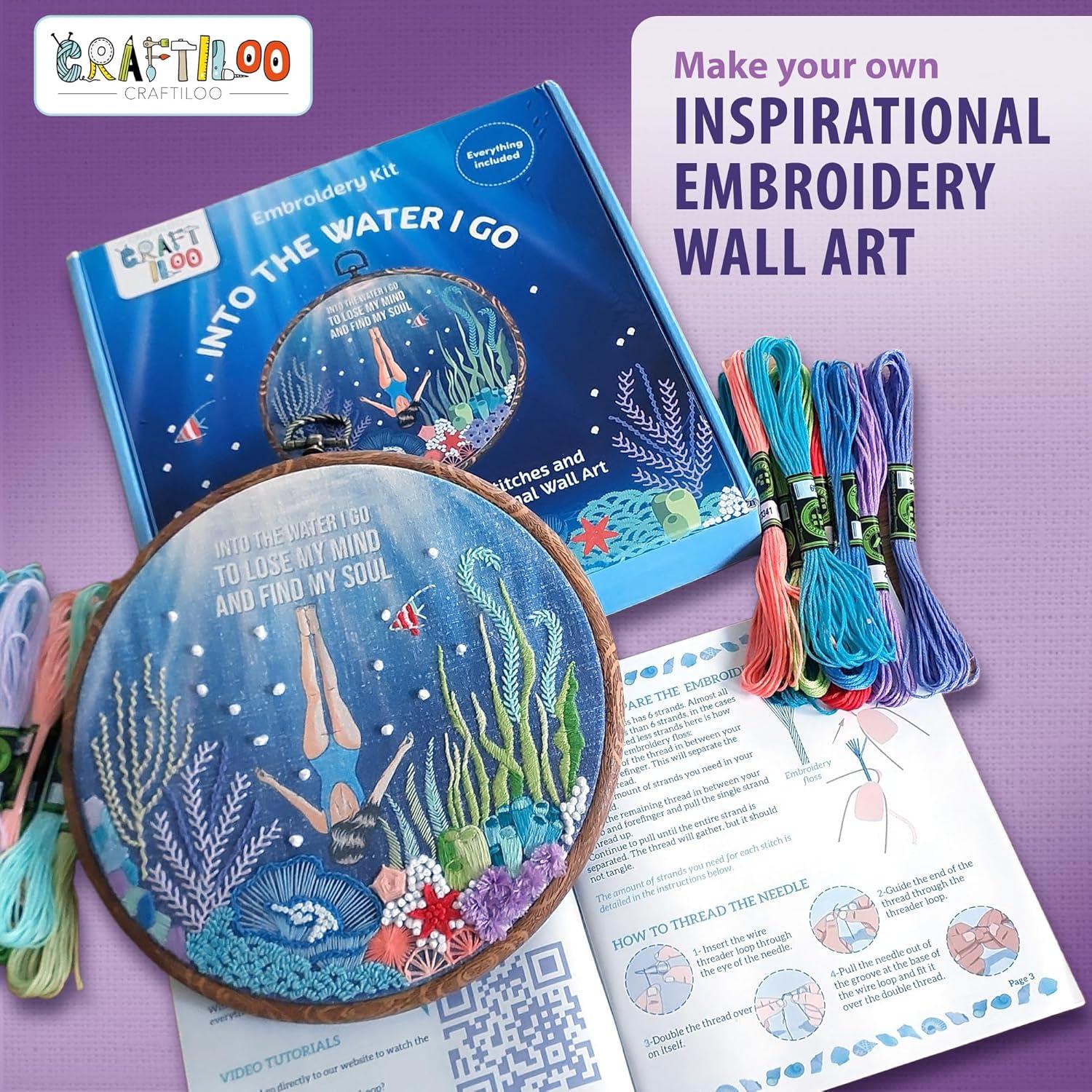 Kit de Bordado CRAFTILOO Into The Water para Principiantes
