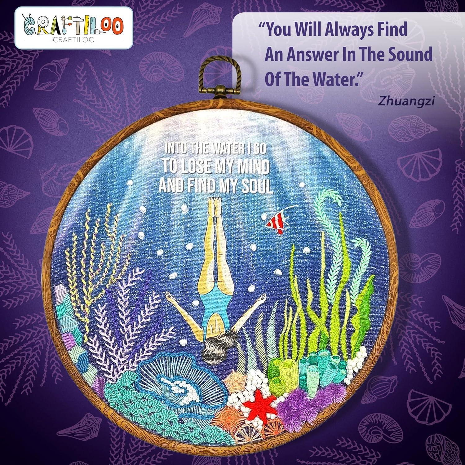 Kit de Bordado CRAFTILOO Into The Water para Principiantes