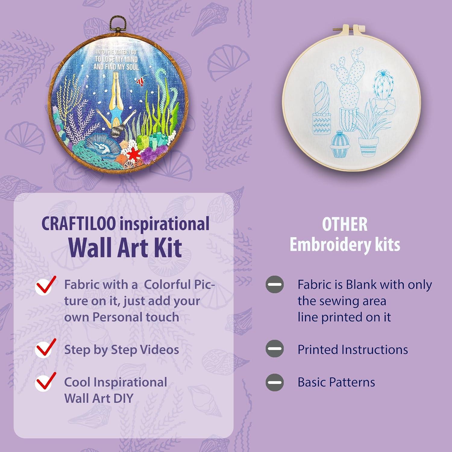 Kit de Bordado CRAFTILOO Into The Water para Principiantes