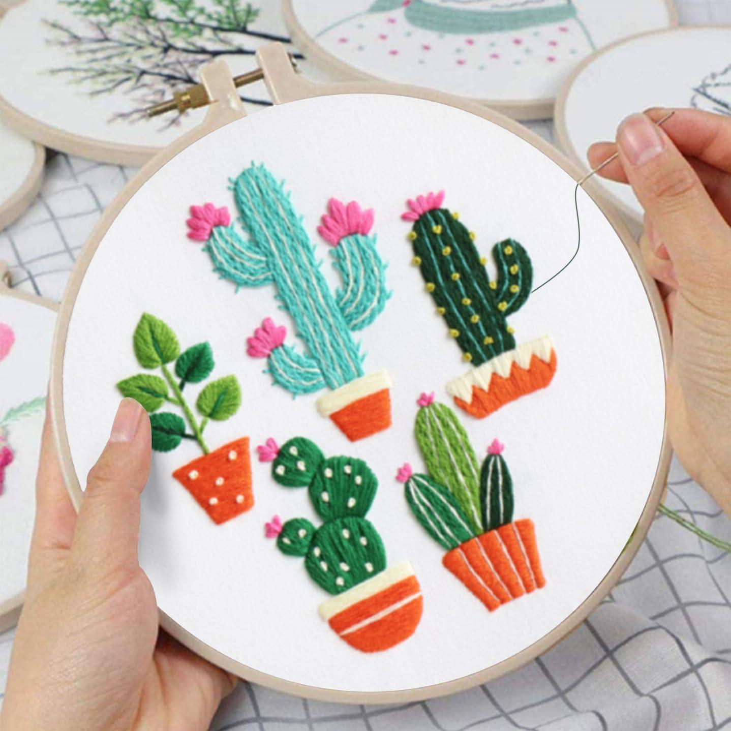 Kit de Bordado de Cactus Louise Maelys para Principiantes - 3 Piezas