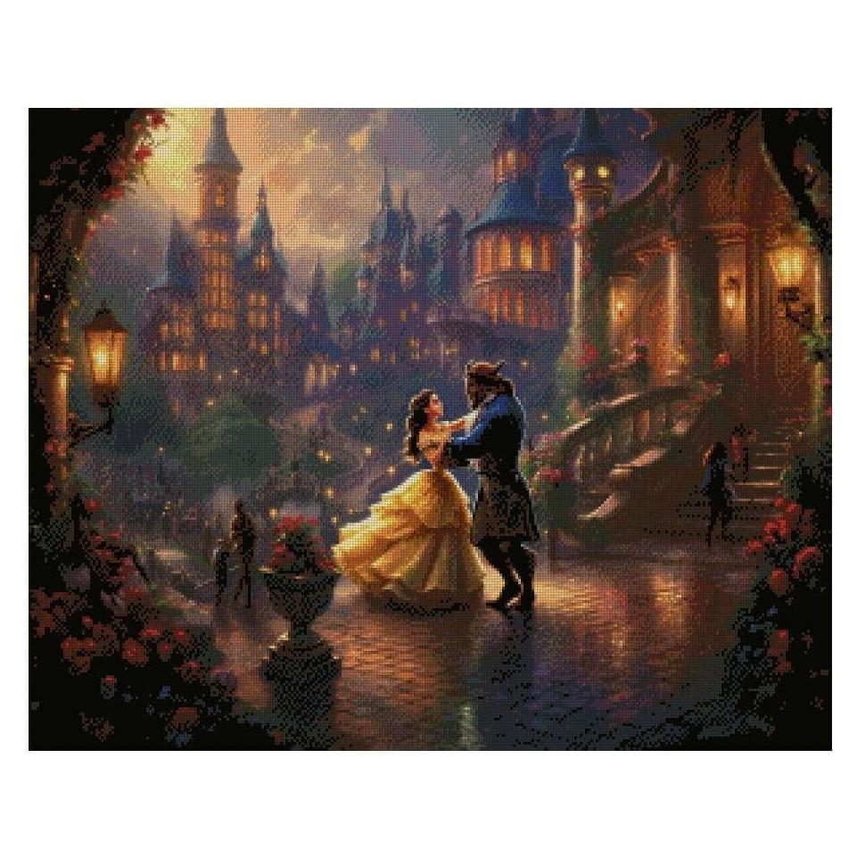 Kit de Punto de Cruz Max Stitch La Bella y La Bestia 54x36cm