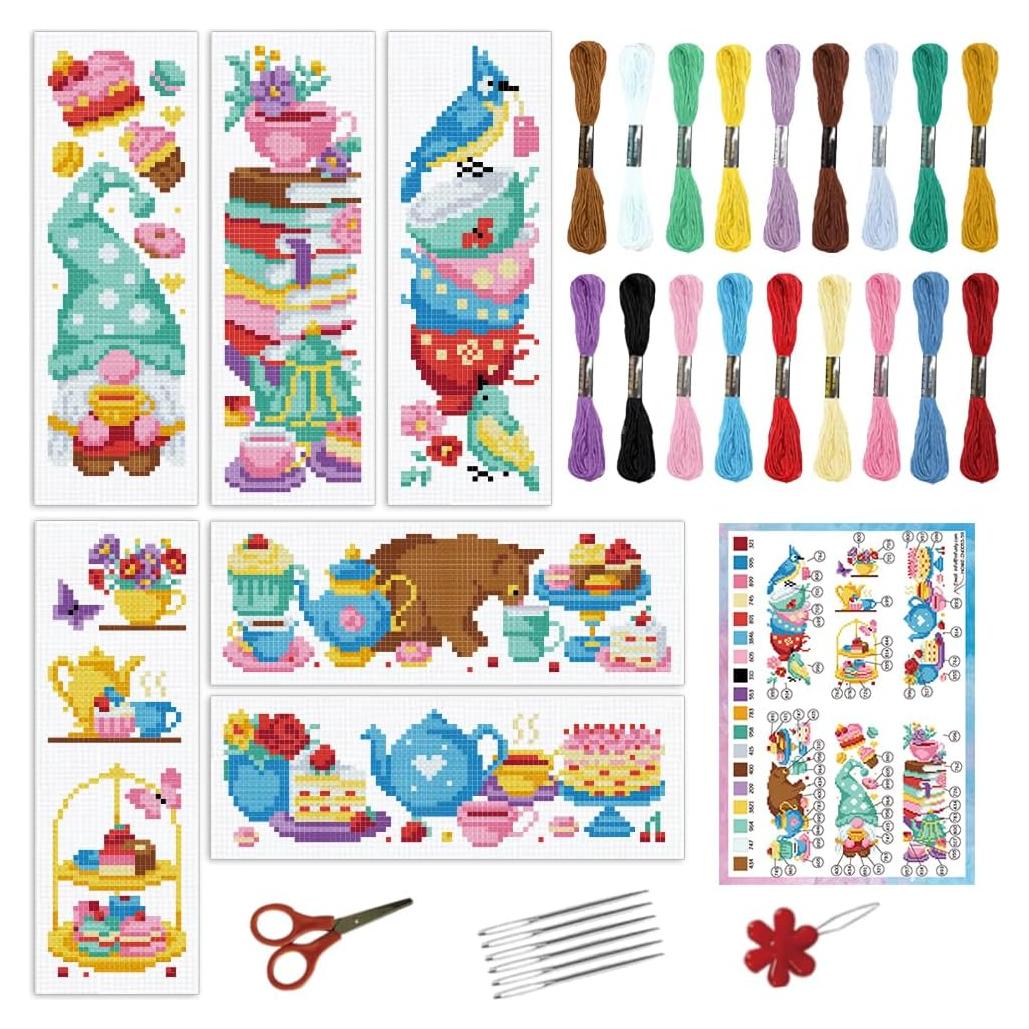 Kit de Marcadores de Cruce de Puntos INFUNLY 6 Piezas DIY