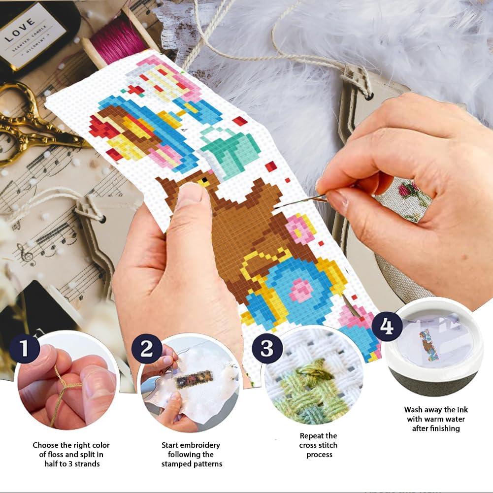 Kit de Marcadores de Cruce de Puntos INFUNLY 6 Piezas DIY