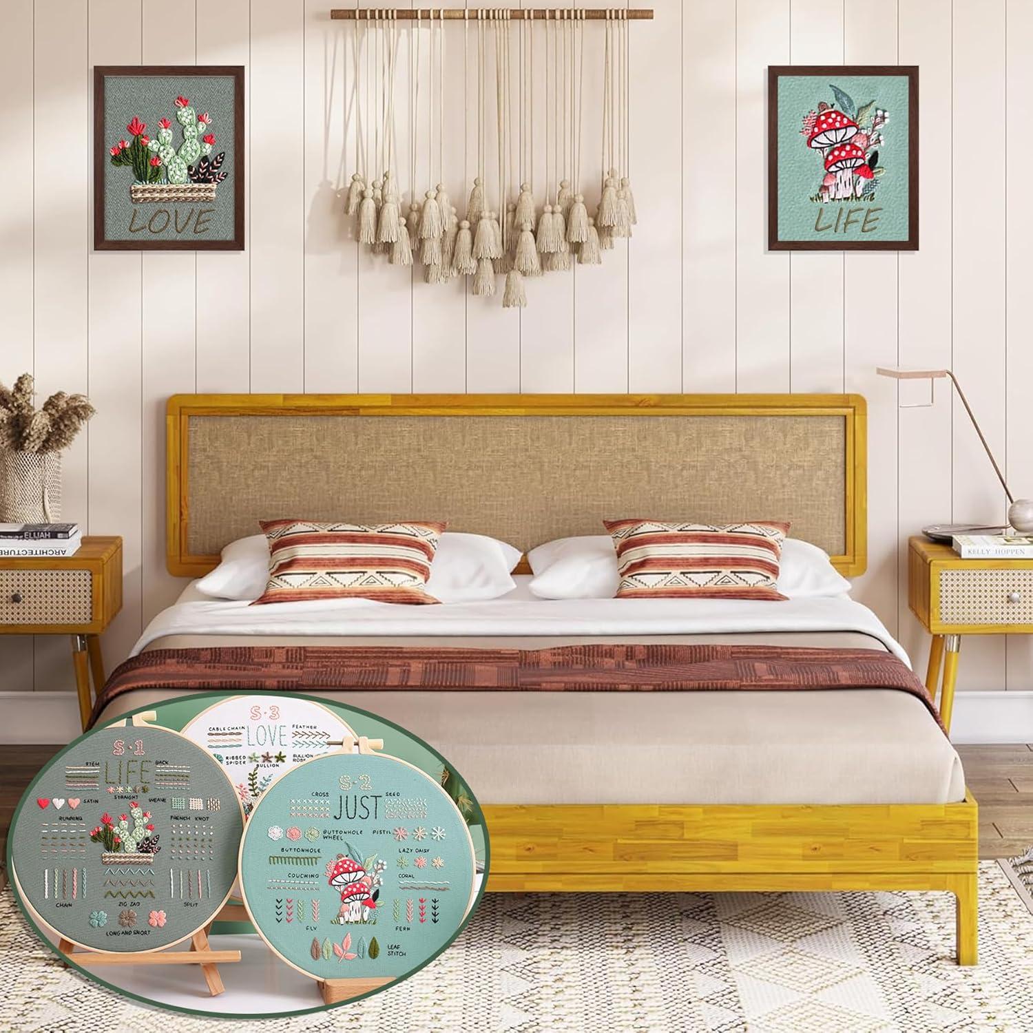 Kit de Bordado para Principiantes Consss - 3 Patrones Florales