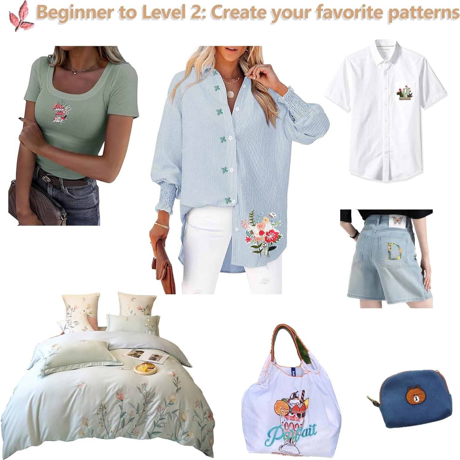 Kit de Bordado para Principiantes Consss - 3 Patrones Florales