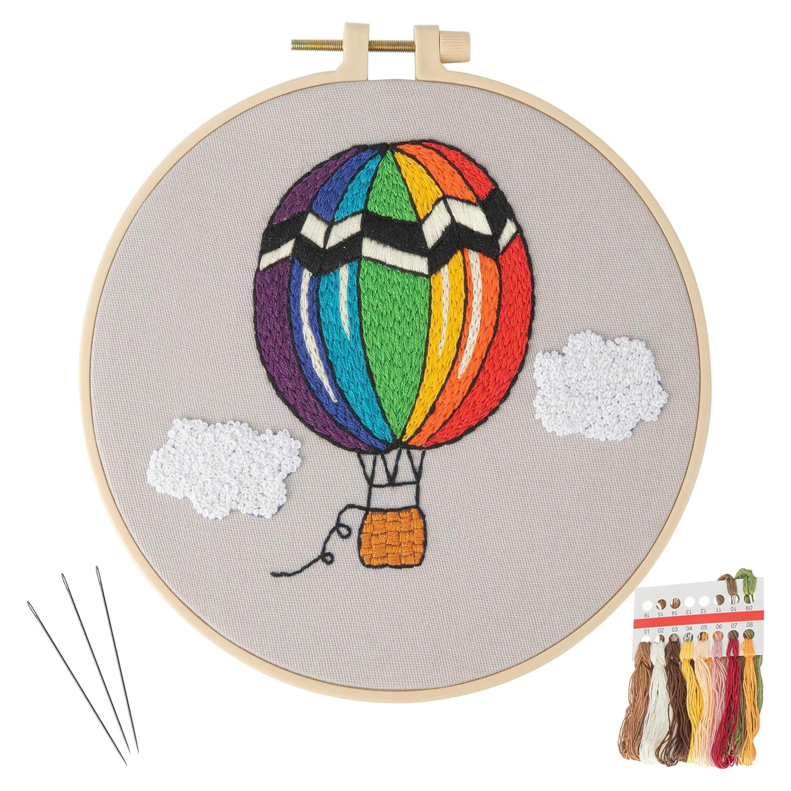 Kit de Bordado Culberta Mini Globo Aerostático para Principiantes