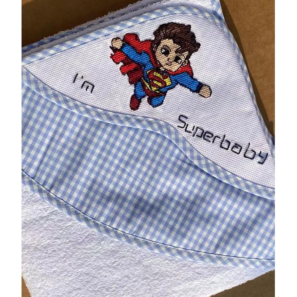 Kit de Bordado en Cruz Max Stitch Rosa con Manta y Capucha