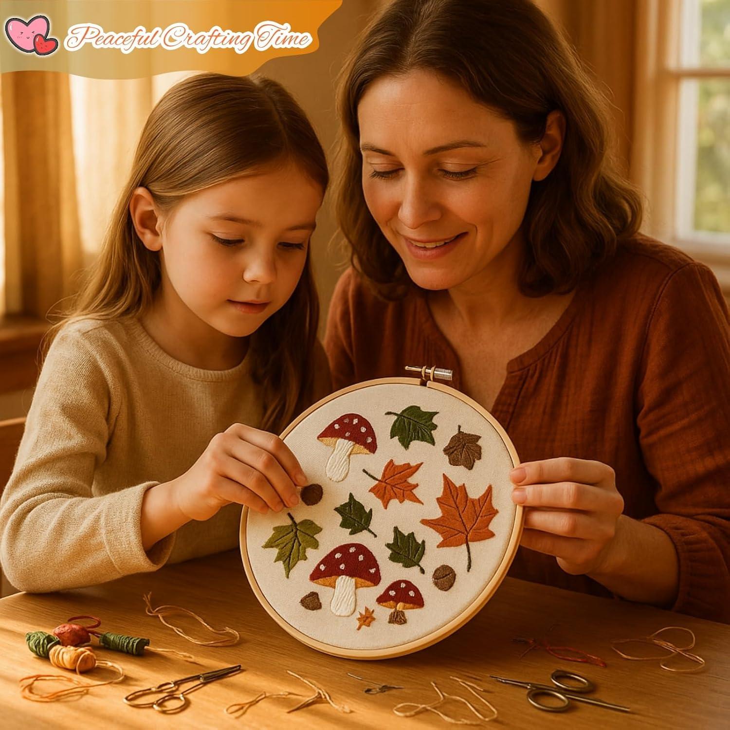 Kit de Bordado Speedura 20 cm - Iniciación Floral para Adultos