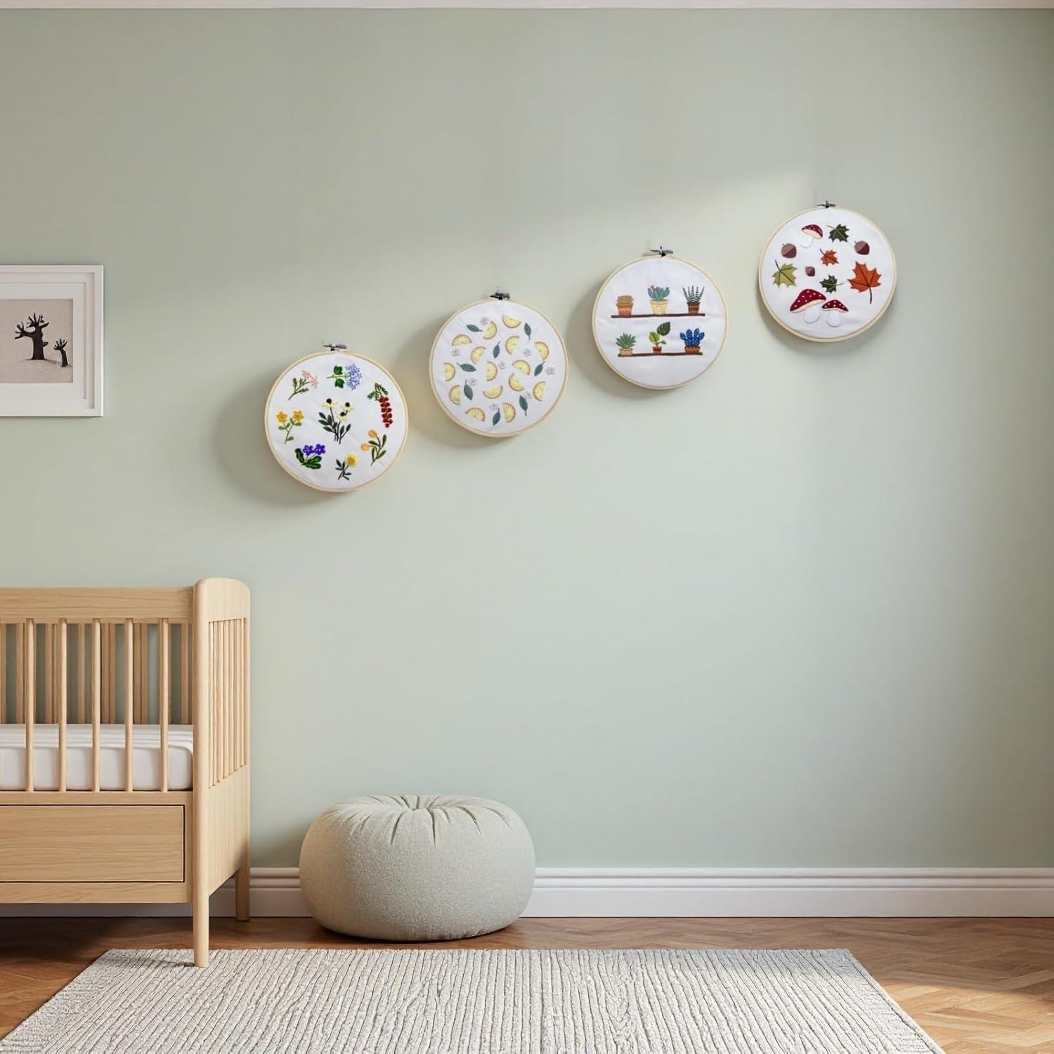 Kit de Bordado Speedura 20 cm - Iniciación Floral para Adultos