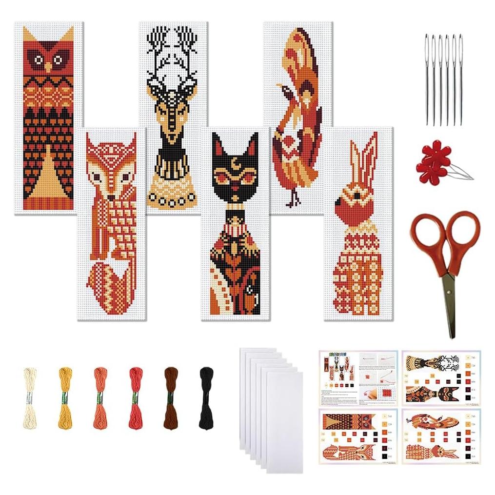 Kit de Puntada Cruz FREEBLOSS 6 Piezas para Principiantes